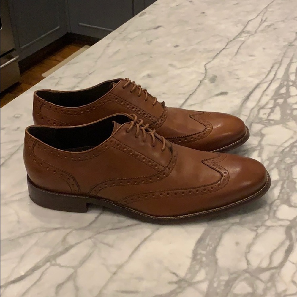 Cole Haan Williams Tan Wingtip Shoes